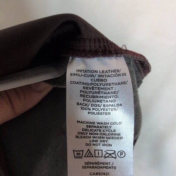 Loft Women's Purple Faux Leather Joggers - Size L - Picture 6 of 10